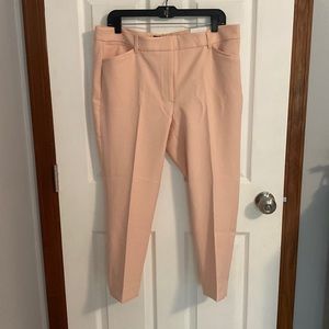 NWT - WHBM Modern Fit Slim Ankle Pant in Pale Peach Size 14S